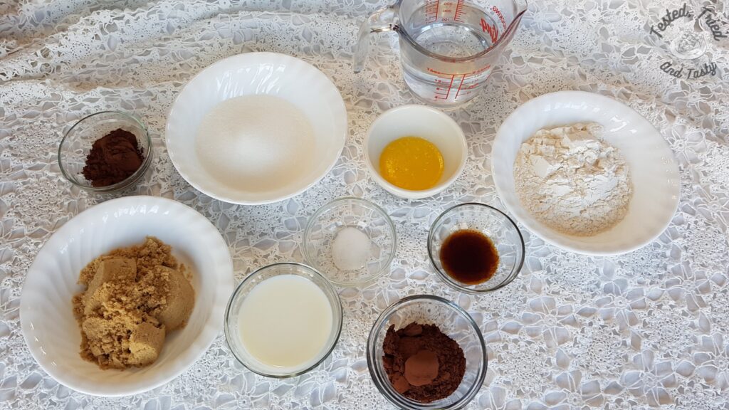 Ingredients for Chocoholic Pudding Cake