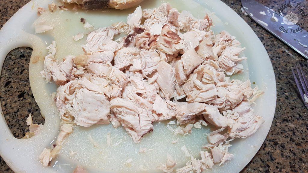 cooked chicken on a cutting board