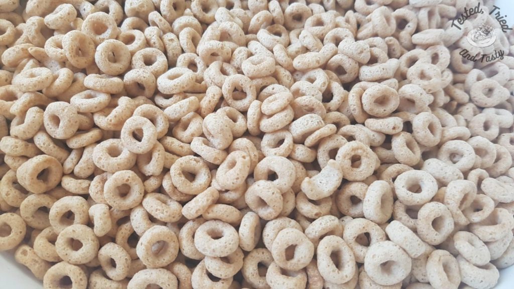 Cheerios in a large bowl.