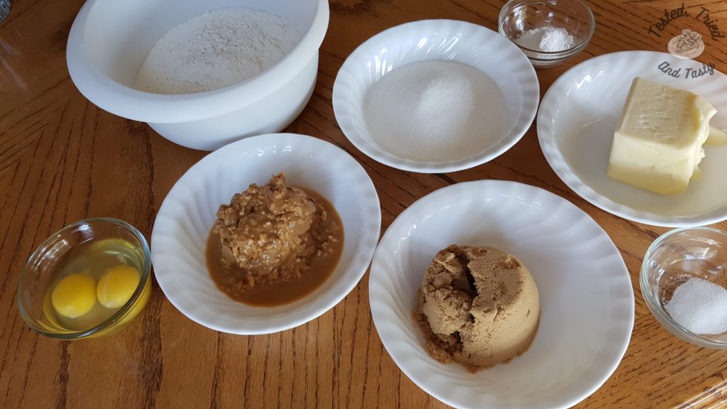 Ingredients for Peanut Butter Cookies recipe.