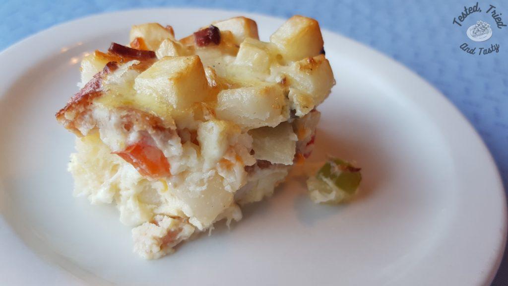 Breakfast hashbrown casserole finished.