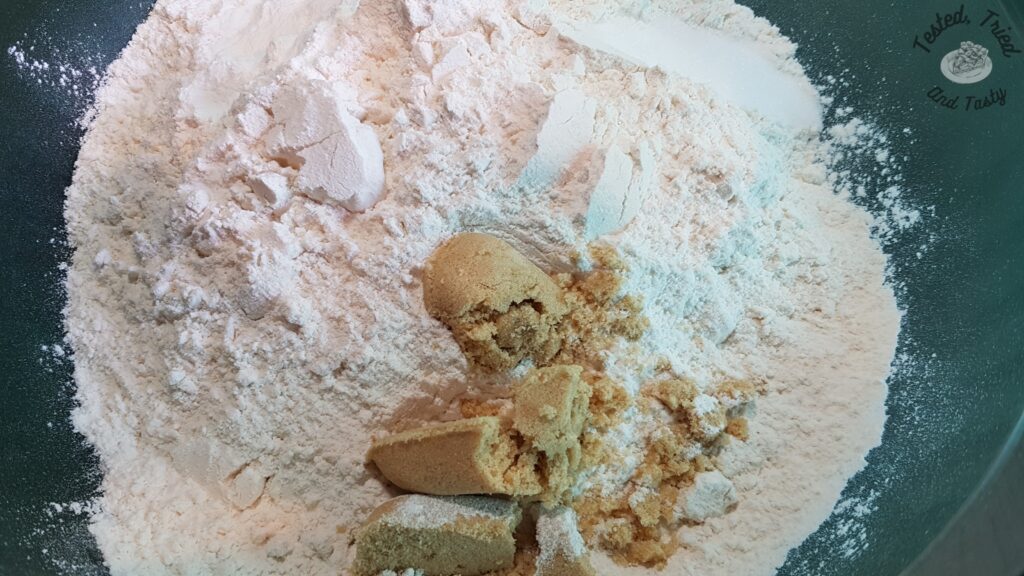 Dry ingredients for pie dough.