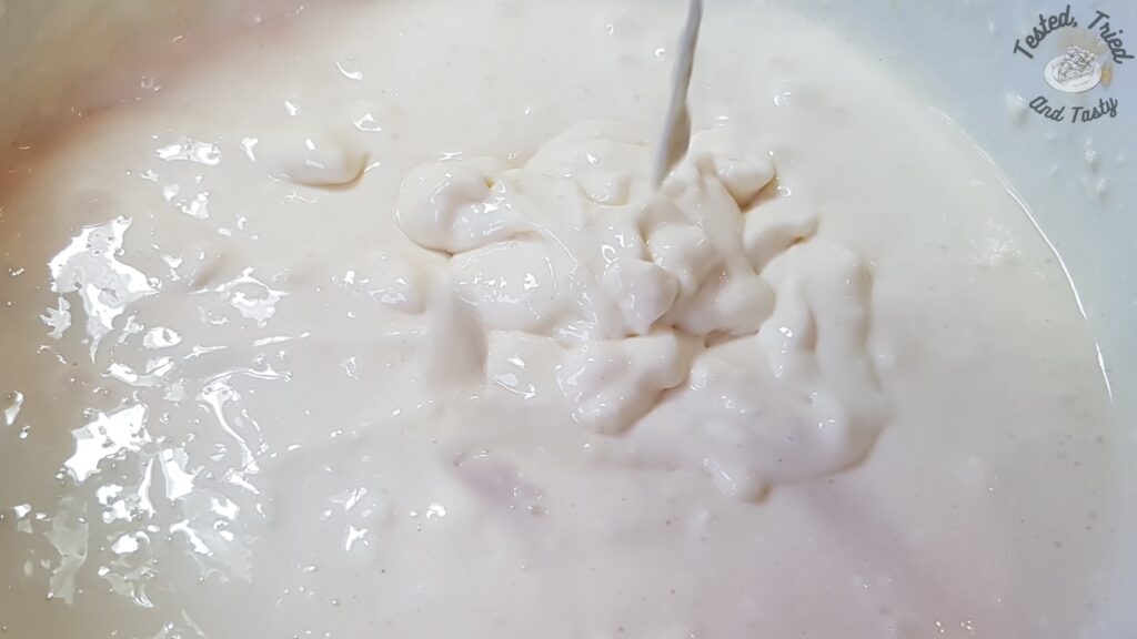 Cheesecake ingredients mixed up.