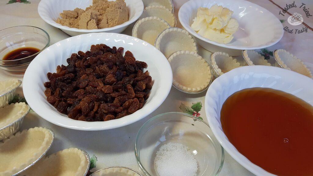 Ingredients for butter tarts
