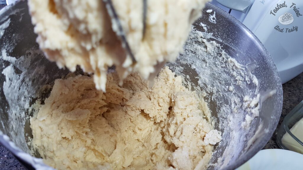 The soft dough before chilling.