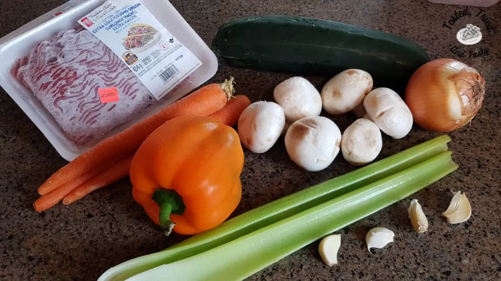 Ingredients needed for Tasty Baked Lasagne