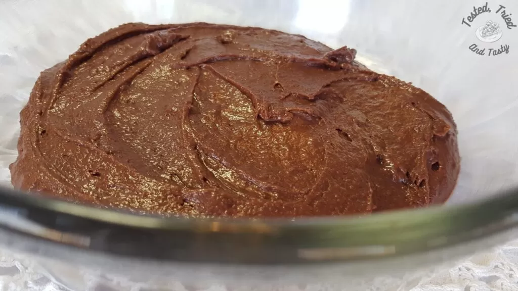 Cake batter for chocoholic pudding cake.