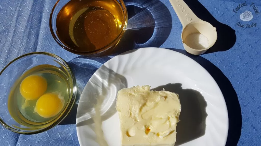 Ingredients for cinnamon rolls