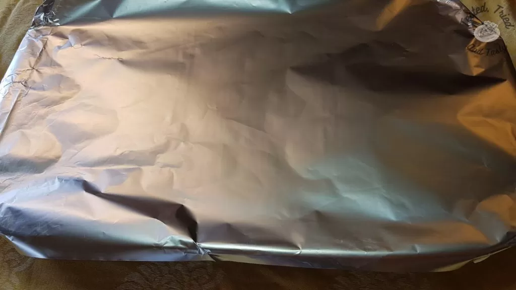 aluminum foil on casserole dish