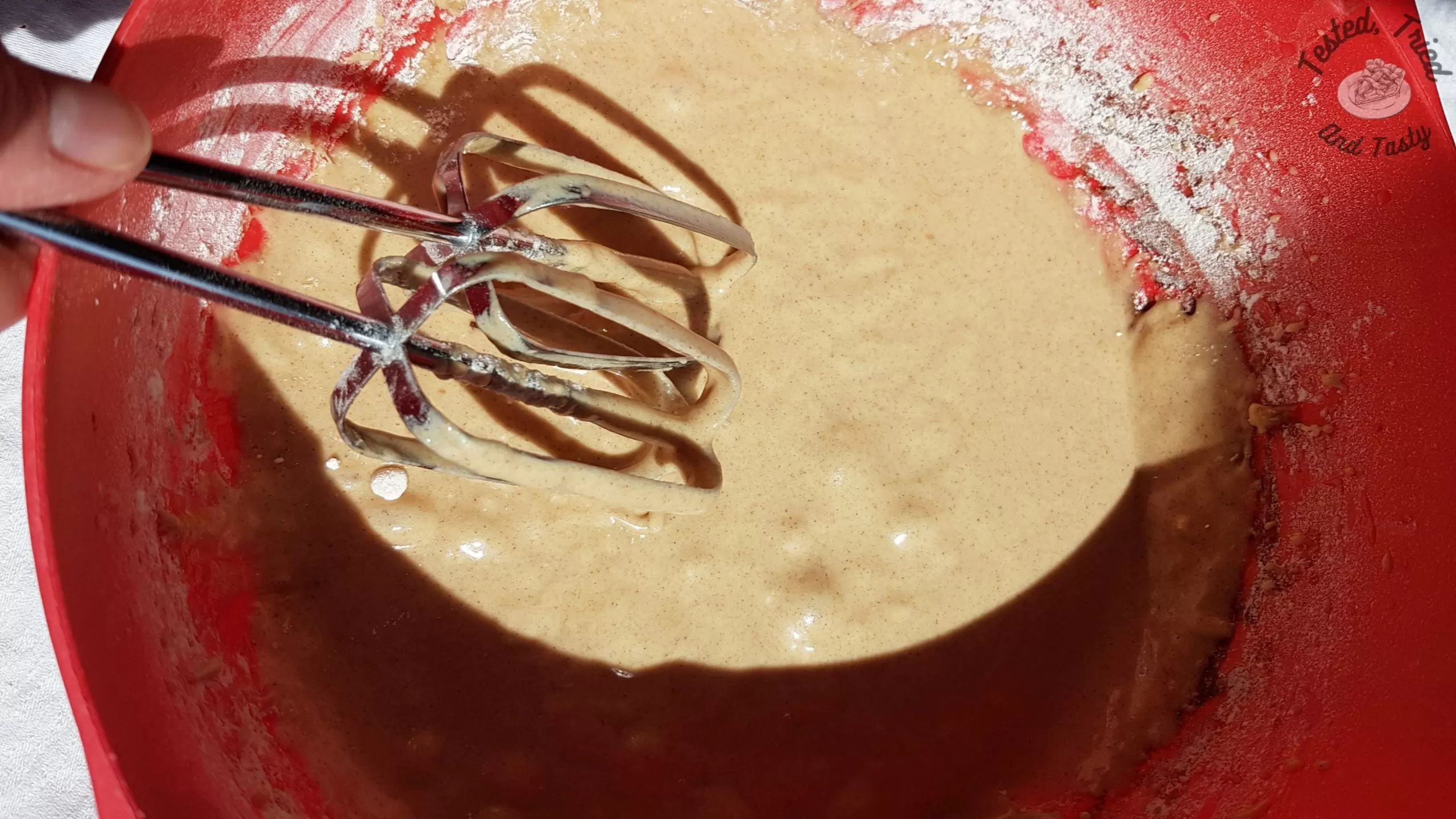 batter for carrot cake before adding the carrots
