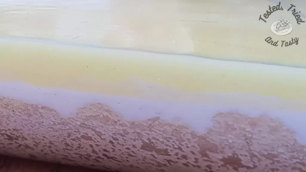 Lemon lush pudding dessert.