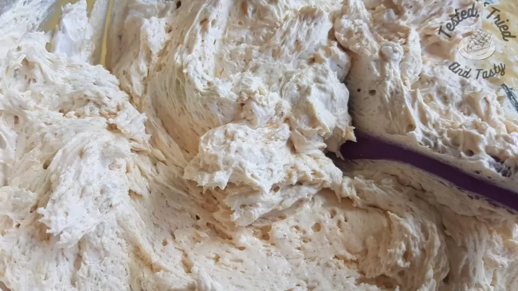 Cooll whip cream cheese, peanut butter and icing sugar mixed for frozen drumstick dessert.