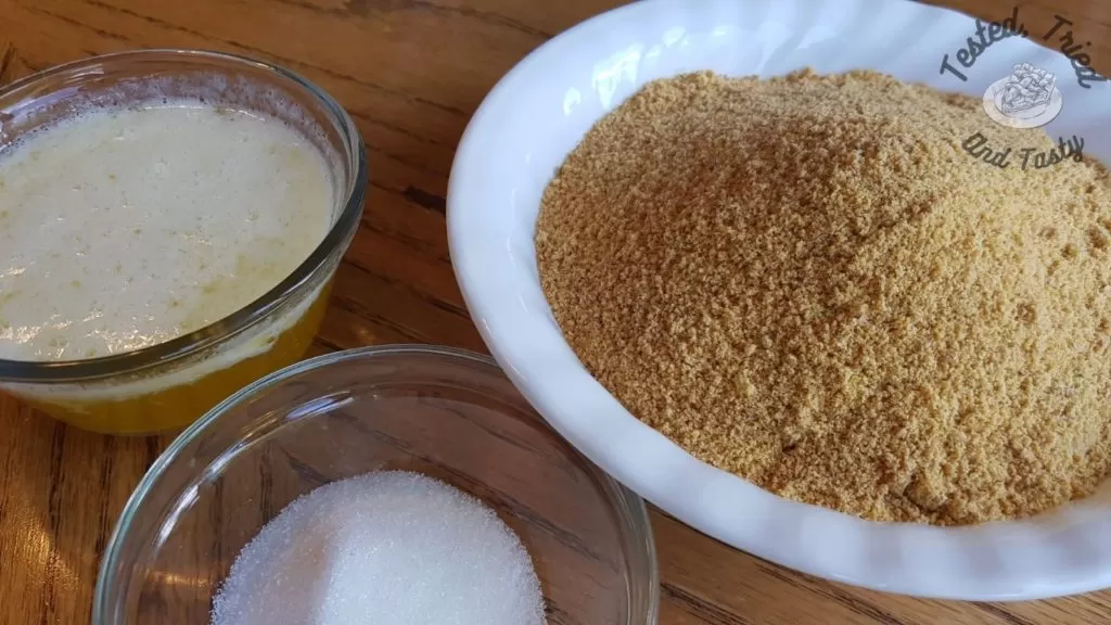 Ingredients for the crust of banana cream pie bars