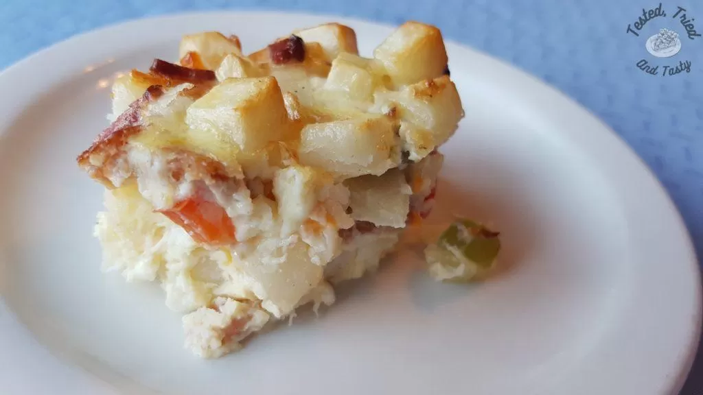 Breakfast hashbrown casserole finished.