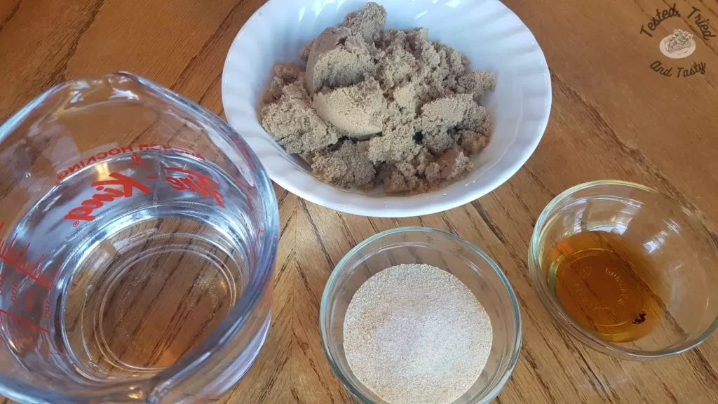 Ingredients to rub on the pork roast.