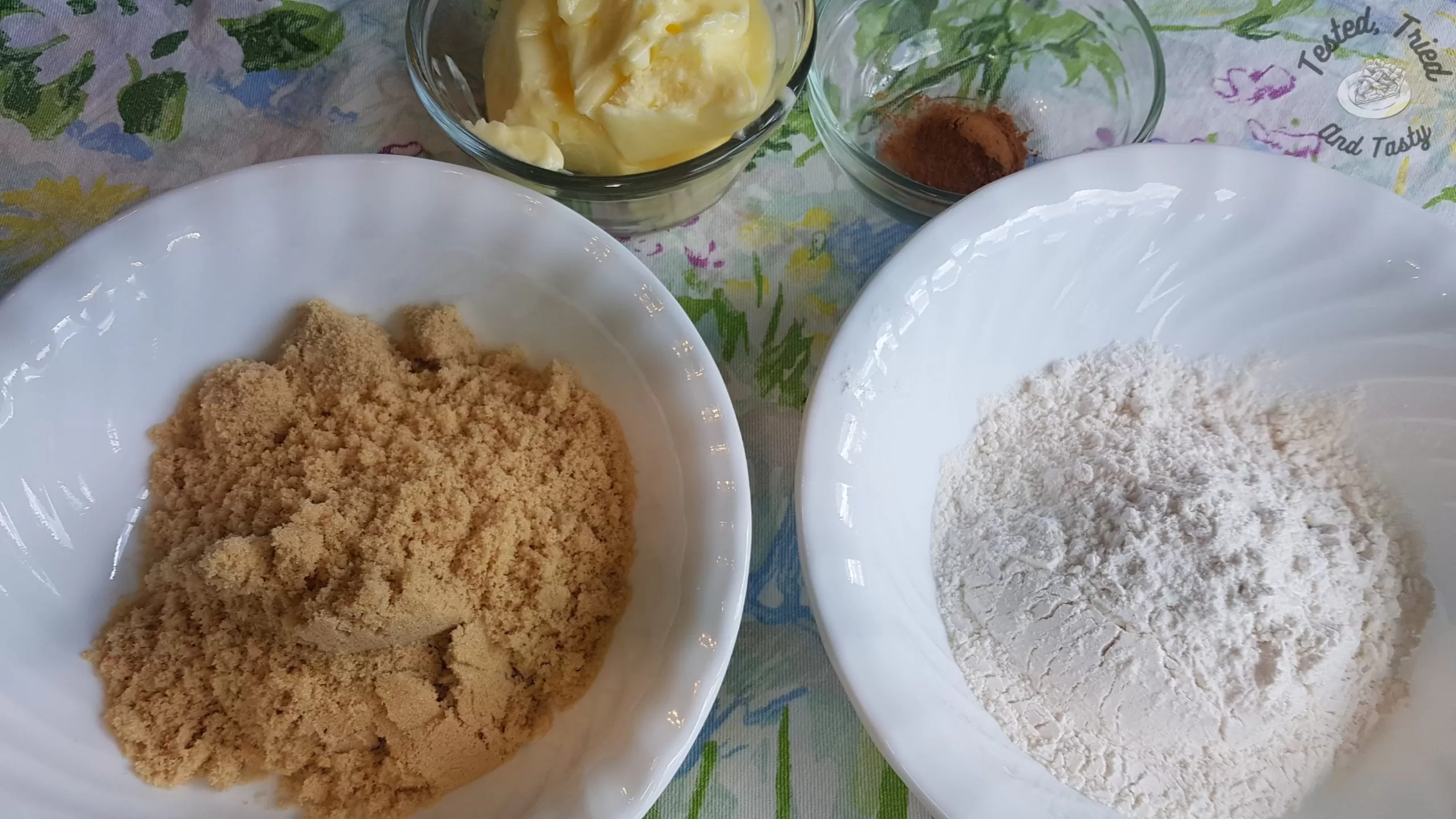Ingredients for streusel topping.