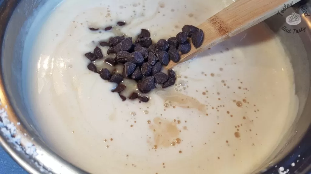 Chocolate chips for hot fudge sauce.