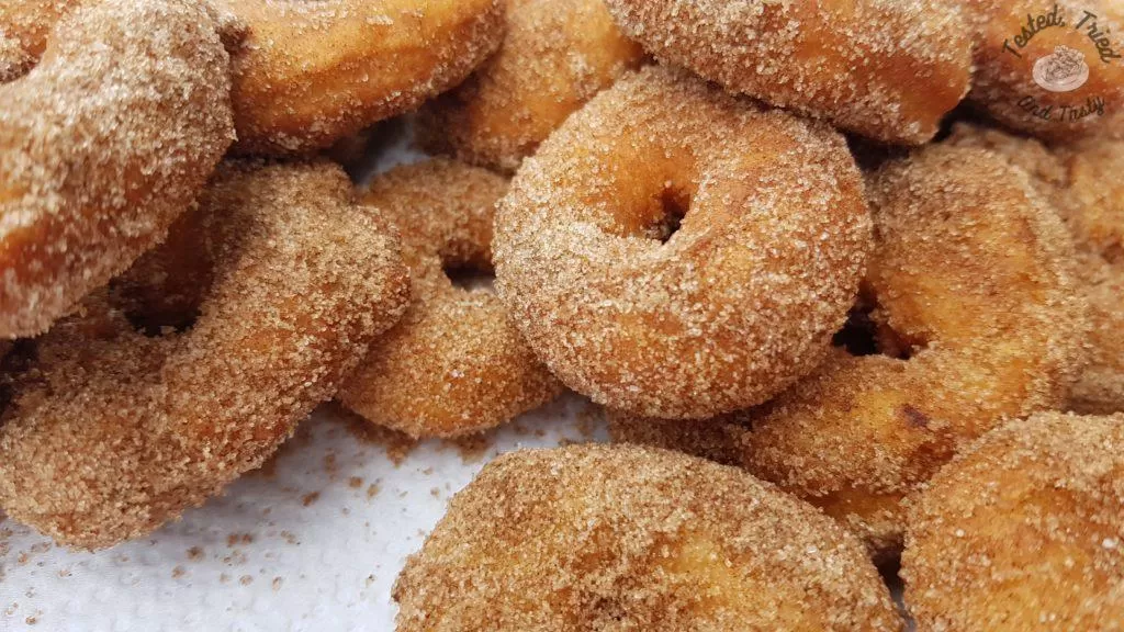 Cinnamon sugar mini donuts recipe.