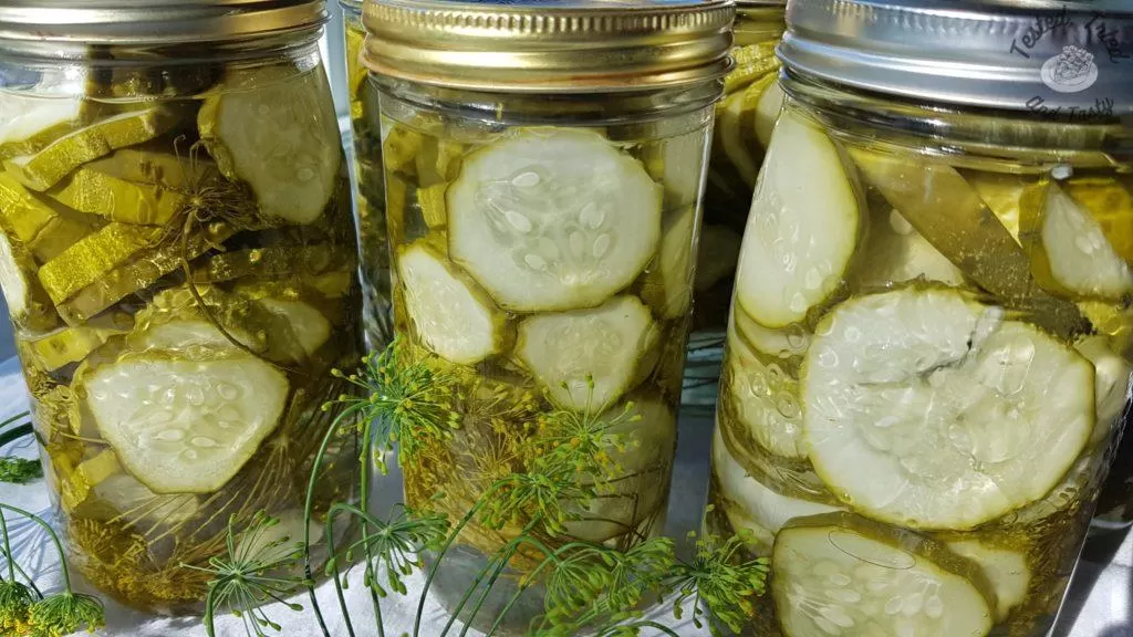 Sweet garlic dill pickles!