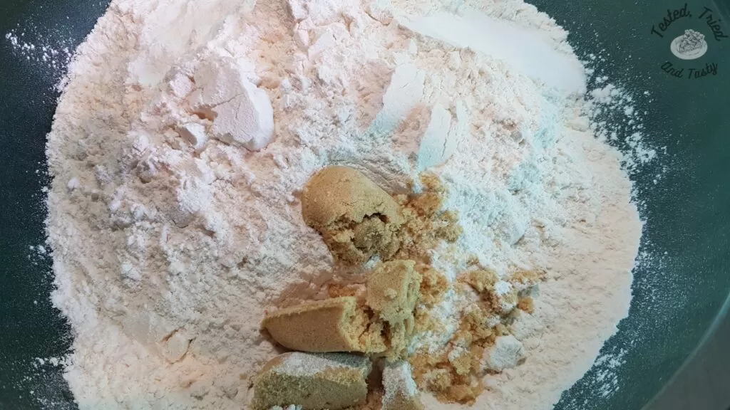 Dry ingredients for pie dough.