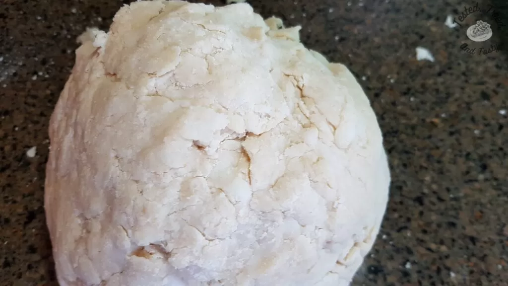 PIe crust recipe dough in a ball ready to use.