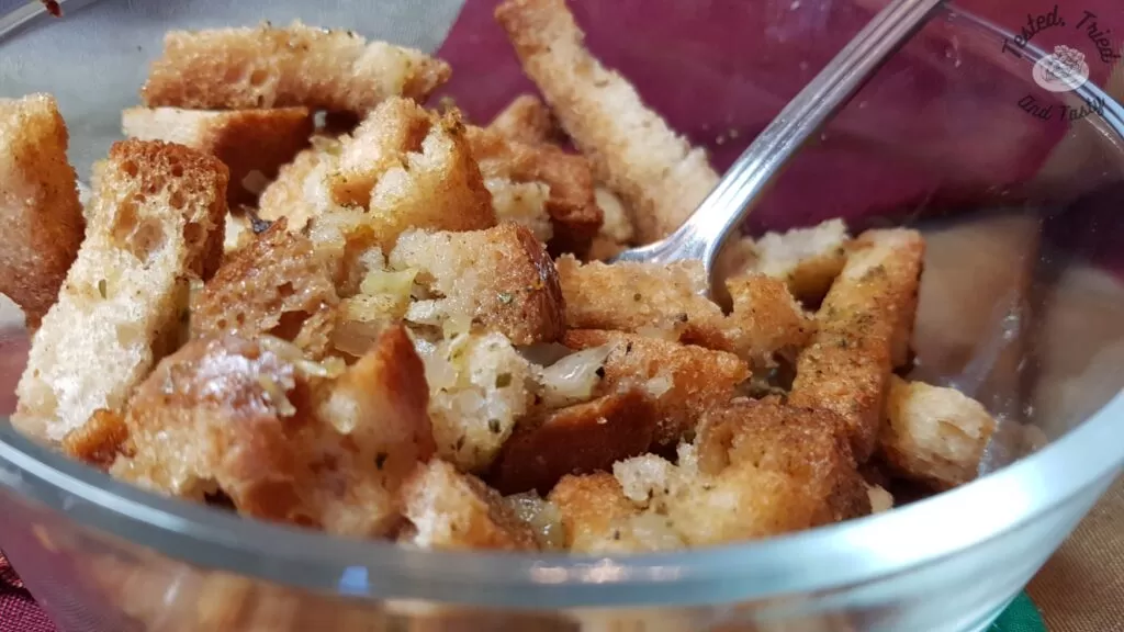 Homemade classing stuffing recipe ready to serve.
