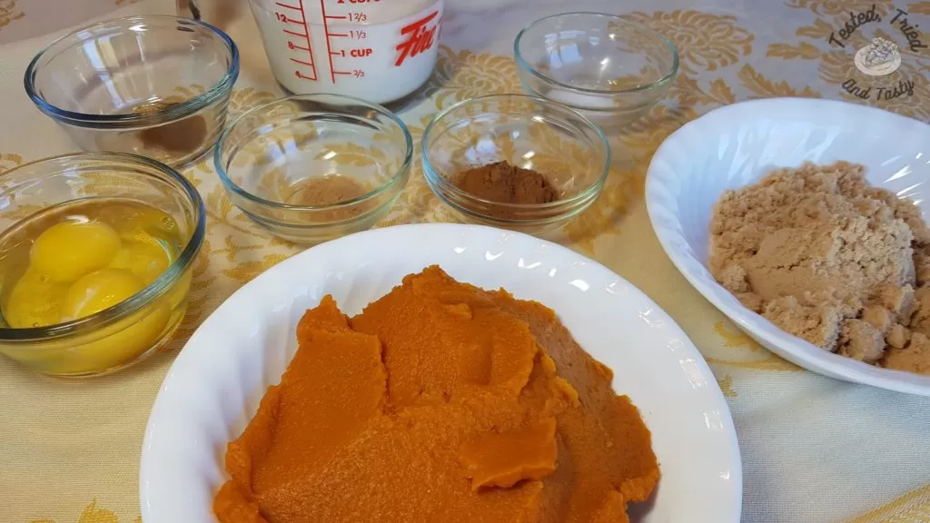 Ingredients for pie.