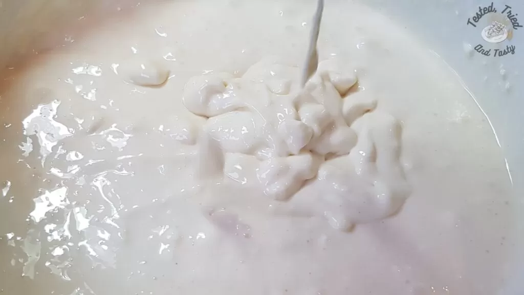 Cheesecake ingredients mixed up.