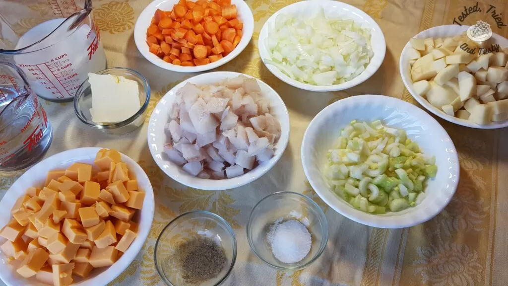 Ingredients for fish soup.