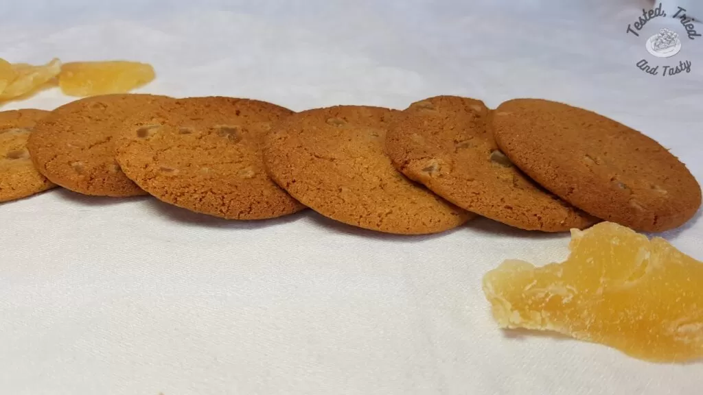 Icebox ginger snap cookies ready to eat.