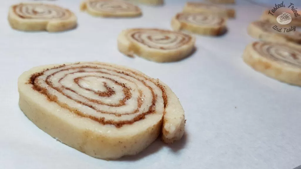 Cinnamon cookie ready to be baked.