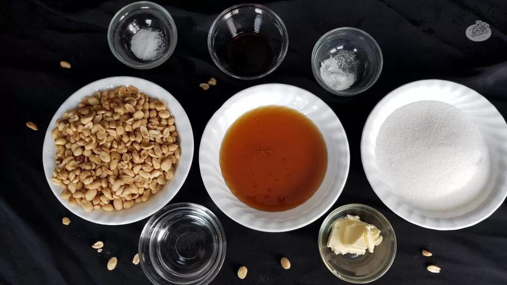 Ingredients for Peanut Brittle recipe.