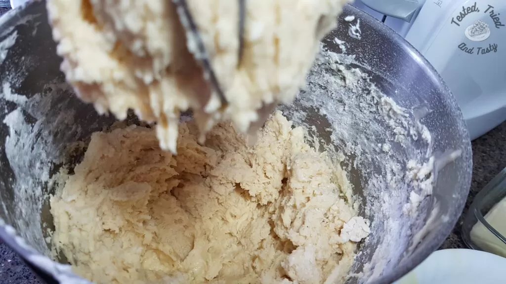 The soft dough before chilling.